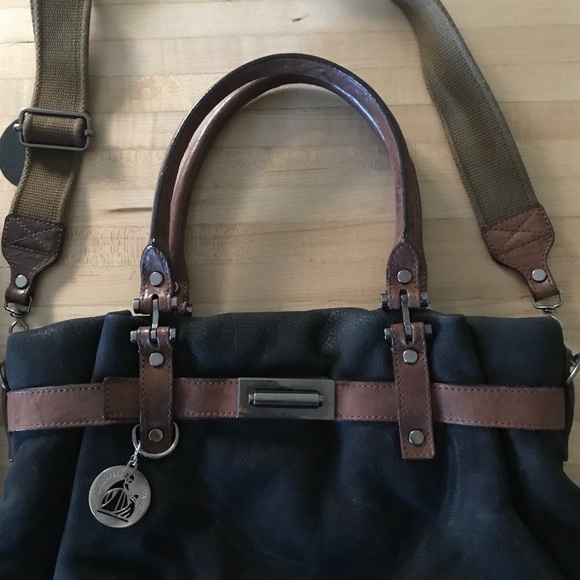 Authentic LANVIN black leather tote bag CROSSBODY - Picture 2 of 5